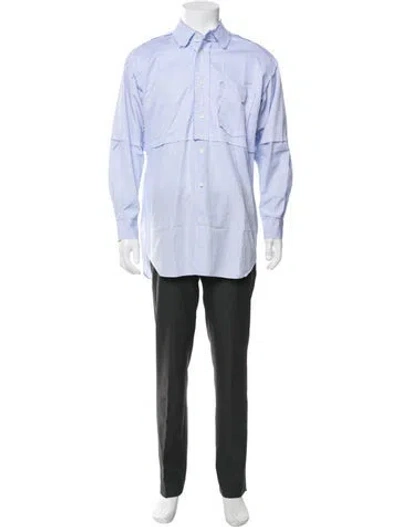 Pre-owned Comme Des Garçons Shirt 2020 Long Sleeve Dress Shirt In Blue