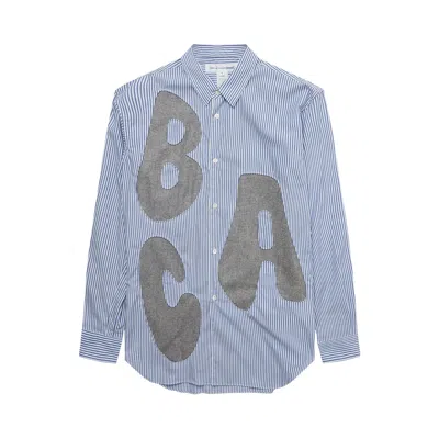 Pre-owned Comme Des Garçons Shirt Abc Stripe Shirt 'melange Grey' | Men's Size S