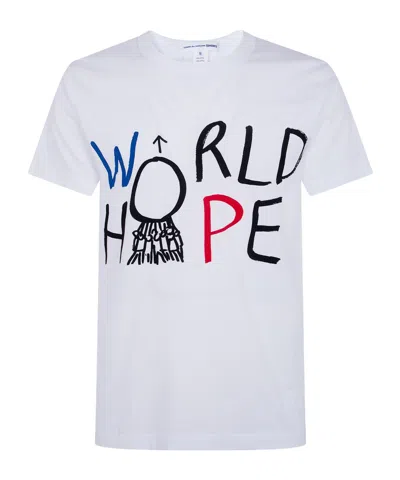 Comme Des Garçons Shirt All-over Printed Relaxed T-shirt In Blue
