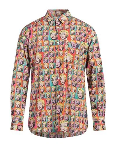 Comme Des Garçons Shirt Andy Warhol Man Shirt Tomato Red Size Xl Cotton