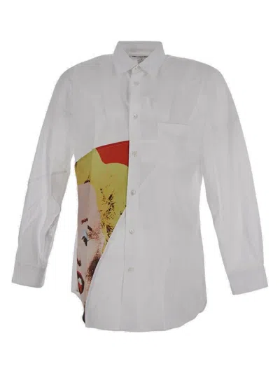 Comme Des Garçons Shirt Printed Shirt In White