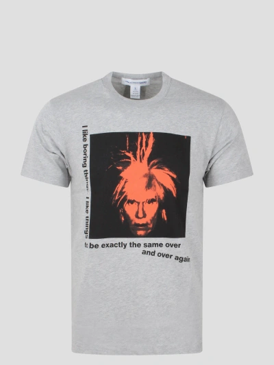 Comme Des Garçons Shirt Andy Warhol T-shirt In Grey