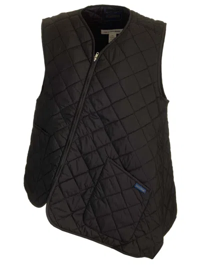 Comme Des Garçons Shirt Asymmetrical Padded Vest Vests Black