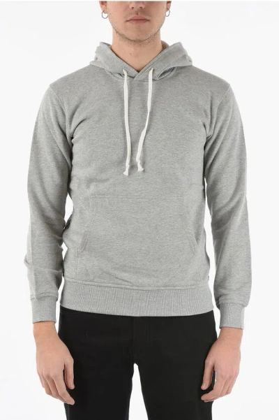 Comme Des Garçons Shirt Back Contrasting Print Hoodie In Grey