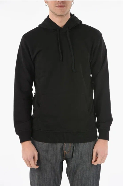Comme Des Garçons Shirt Back Contrasting Print Hoodie In Black