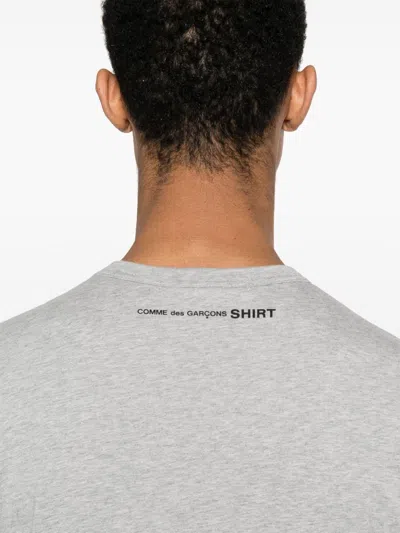 Comme Des Garçons Shirt Back Print T-shirt Men Grey In Cotton In Gray