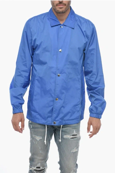 Comme Des Garçons Shirt Back Printed Nylon Windbreaker Jacket In Blue