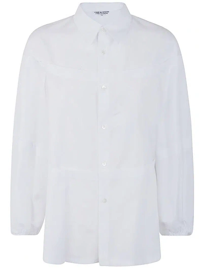 Comme Des Garçons Shirt Balloon Sleeved Buttoned Shirt In White