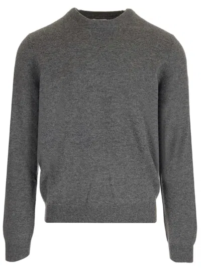 Comme Des Garçons Shirt Basic Wool Jumper In Gray