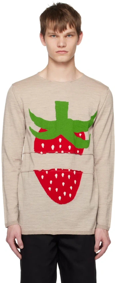 Comme Des Garçons Shirt Beige Brett Westfall Edition Sweater