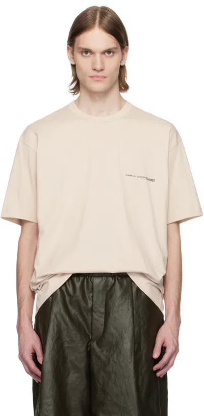 Comme Des Garçons Shirt Beige Oversized T-shirt In 4 Beige
