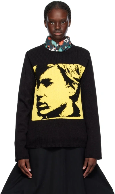 Comme Des Garçons Shirt Black Andy Warhol Sweater In 3 Yellow