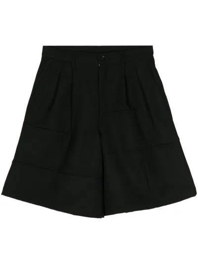 Comme Des Garçons Shirt Black Pleated Wool Tailored Shorts
