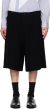 Comme Des Garçons Shirt Black Serge Shorts In 1 Black
