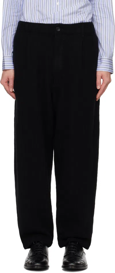 Comme Des Garçons Shirt Black Serge Trousers In 1 Black