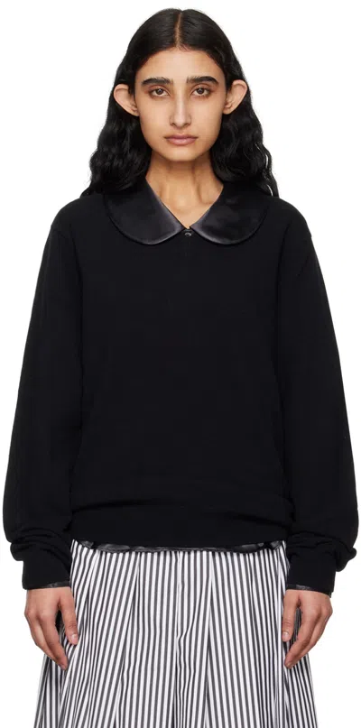 Comme Des Garçons Shirt Black V-neck Sweater In 1 Black