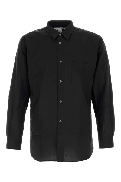 COMME DES GARÇONS SHIRT COMME DES GARÇONS SHIRT BLACK WOOL SHIRT