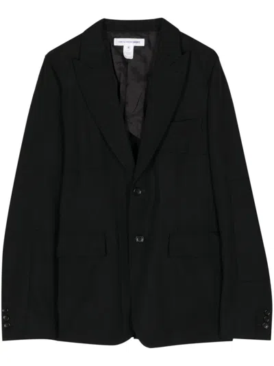 COMME DES GARÇONS SHIRT BLACK WOOL SINGLE-BREASTED BLAZER