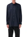 Comme Des Garçons Forever Blue Poplin Shirt In Blue