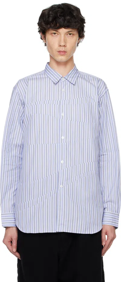 Comme Des Garçons Shirt Blue & White Striped Shirt In 1 Stripe