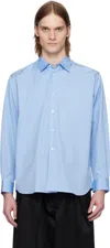 Comme Des Garçons Shirt Blue Cotton Poplin Plain Shape 1 Shirt In 6 Blue