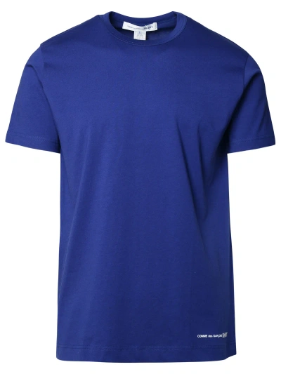 Comme Des Garçons Shirt Electric Blue Slim T-shirt In Navy