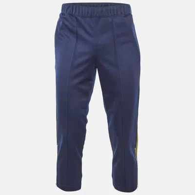 Pre-owned Comme Des Garçons Shirt Blue Jersey Striped Track Pants S