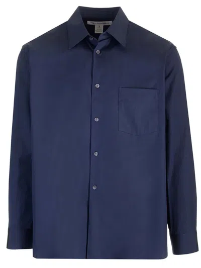 Comme Des Garçons Shirt Blue Shirt With Pocket Classic Blue
