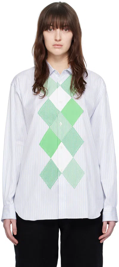 Comme Des Garçons Shirt Blue Striped Shirt In 1 Stripe