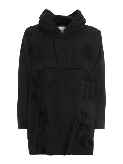Comme Des Garçons Shirt Ruched Blouse In Negro