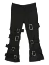 Comme Des Garçons Shirt Buckle-fastening Belted Trousers In Black