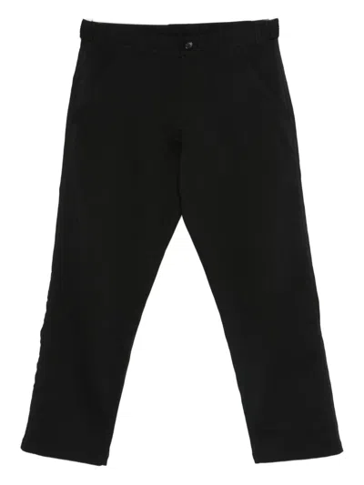Comme Des Garçons Shirt Button-fastening Patch-pocket Pants In Black
