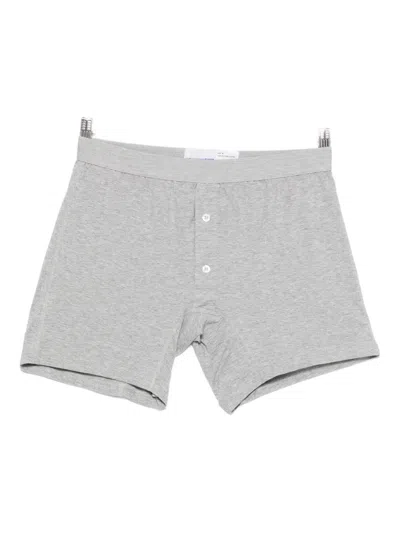 Comme Des Garçons Shirt Button-fly Cotton Boxers In Gray
