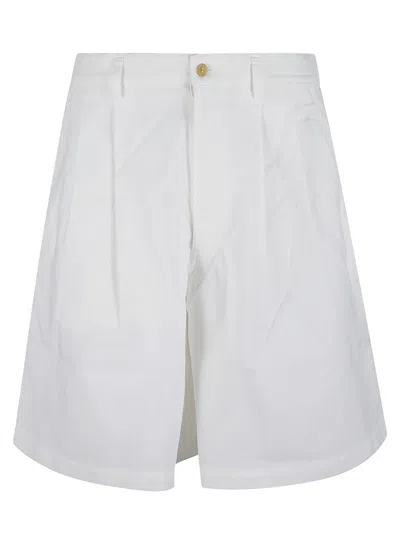 Comme Des Garçons Shirt Buttoned Classic Shorts In White