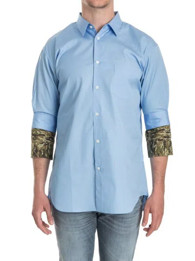 Comme Des Garçons Shirt Three Quarter Sleeves Shirt In Azul Claro