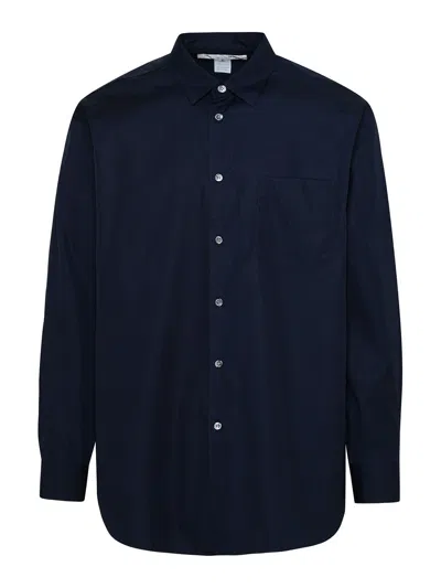 Comme Des Garçons Shirt Navy Cotton Shirt In Dark Blue