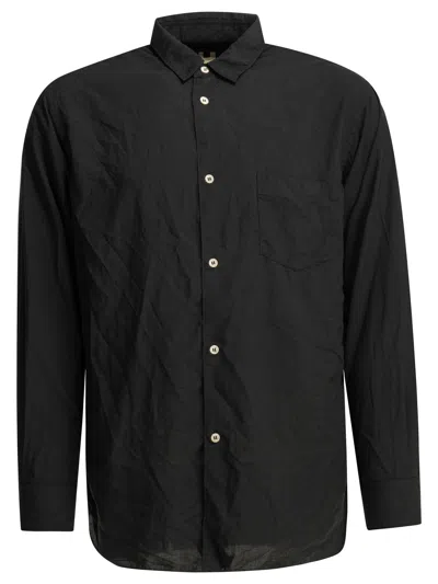 Comme Des Garçons Shirt Zip-detail Long-sleeve Shirt In Black