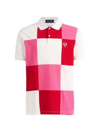 Comme Des Garçons Shirt Cdg Shirt X Fred Perry Patchwork-design Polo Shirt In Multi