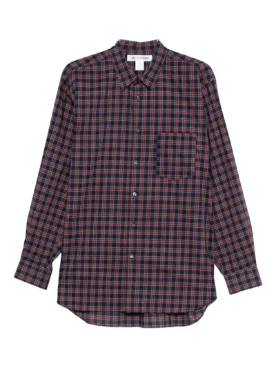 Comme Des Garçons Shirt Check-pattern Shirt In Brown