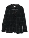 Comme Des Garçons Shirt Checked Blazer In Gray