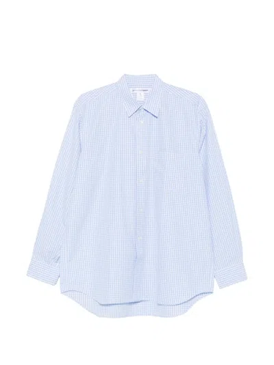 Comme Des Garçons Shirt Checked Long-sleeve Shirt In Blue