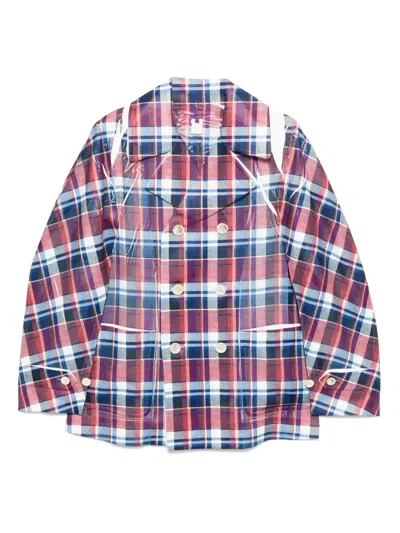 Comme Des Garçons Shirt Checked-print Blazer In Multi