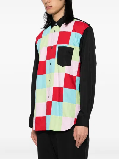 Comme Des Garçons Shirt Checked Shirt In Black