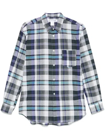 Comme Des Garçons Shirt Checked Shirt In Blue