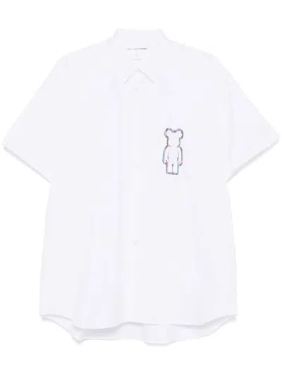 Comme Des Garçons Shirt Checked Short Sleeve Shirt For Men In White
