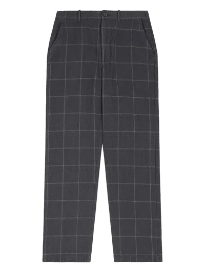 Comme Des Garçons Shirt Checked Trousers In Gray