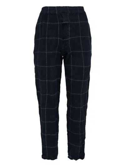 Comme Des Garçons Shirt Checked Trousers In Gray