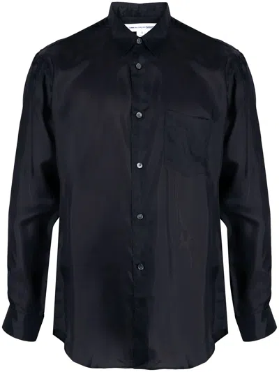 Comme Des Garçons Shirt Chest-pocketed Buttoned Shirt In Black