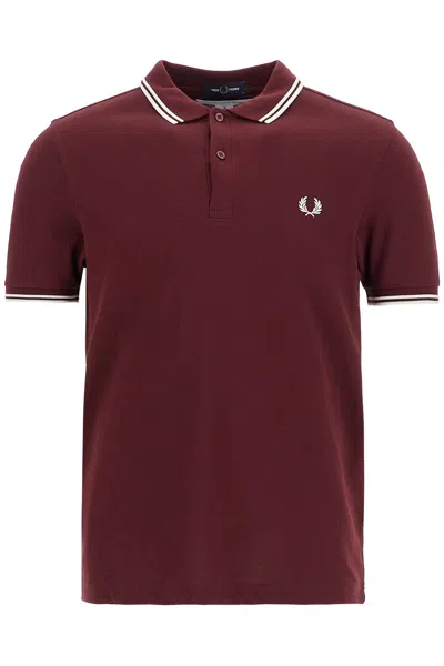 Comme Des Garçons Shirt Logo Polo Shirt In Burgundy