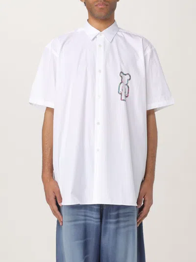 Comme Des Garçons Short Sleeve Shirt In White
